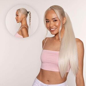 Unleash Glamour: MIYA 26" Extra Long Straight Platinum Ponytail Extension